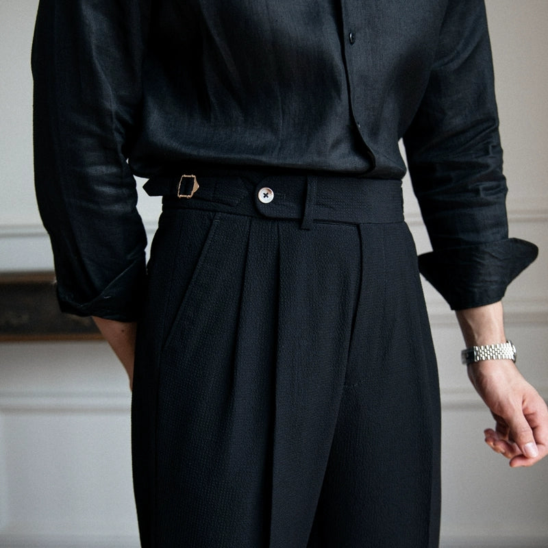 Classic Fit Men's Work Pants - Pleated Ankle Length