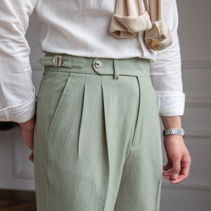 Classic Fit Men's Work Pants - Pleated Ankle Length