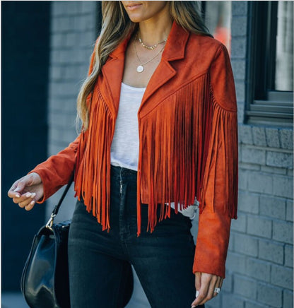Short Faux Leather Biker Jacket for Women