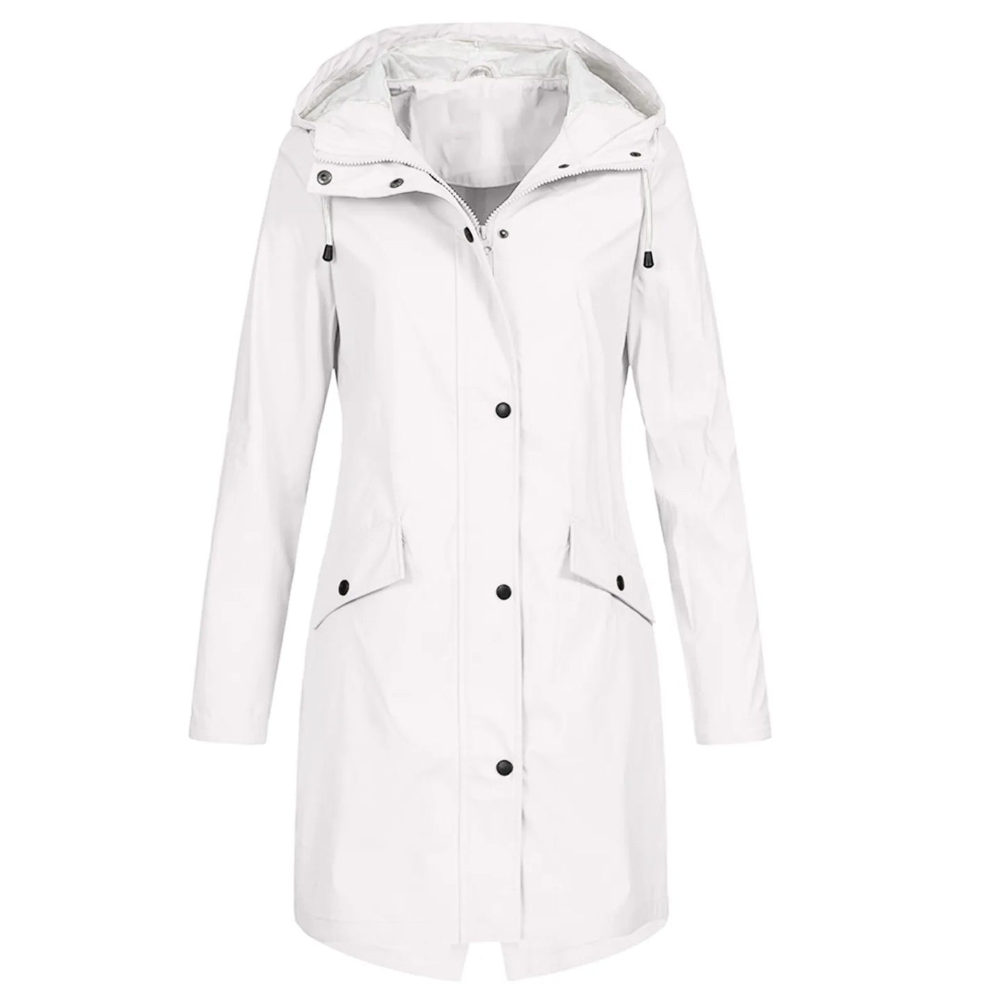 Women's Large Waterproof Parka - Hooded & Rainproof Coat