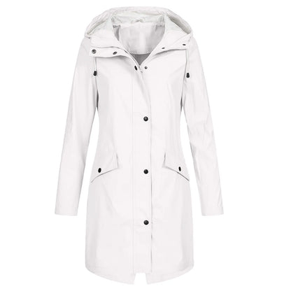 Women's Large Waterproof Parka - Hooded & Rainproof Coat