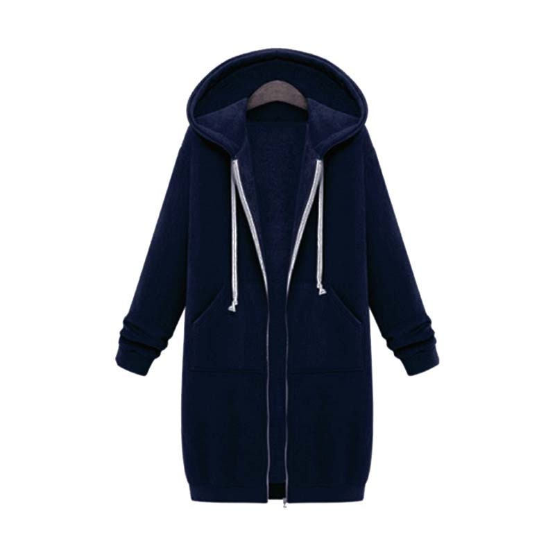 Women's Oversized Zip Front Hooded Sweatshirt