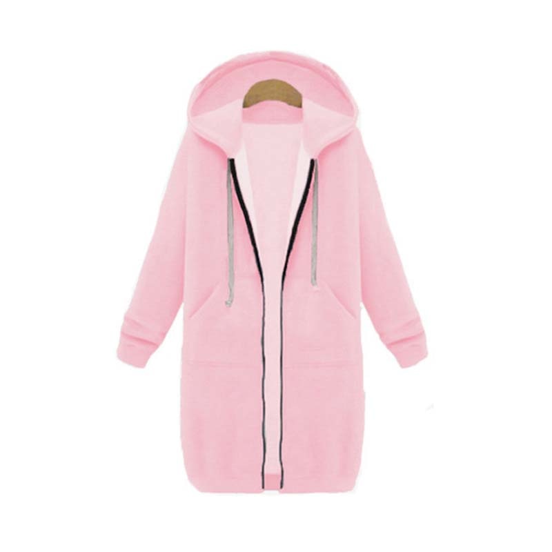 Women's Oversized Zip Front Hooded Sweatshirt