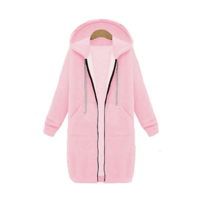 Women's Oversized Zip Front Hooded Sweatshirt