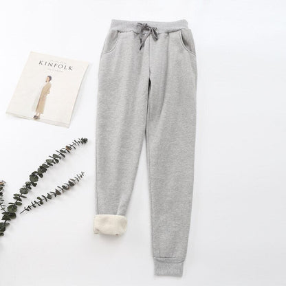 Ladies Warm Jogger Pants - Elastic Waist Trousers