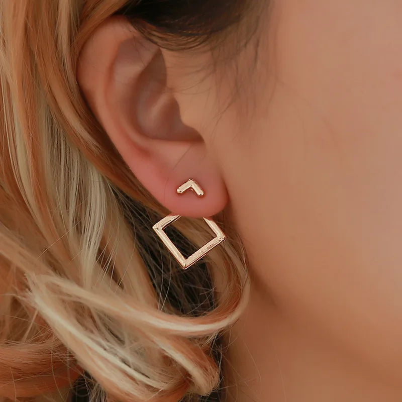 3D Geometric Earrings: Triangles & Squares
 - ModishWorld