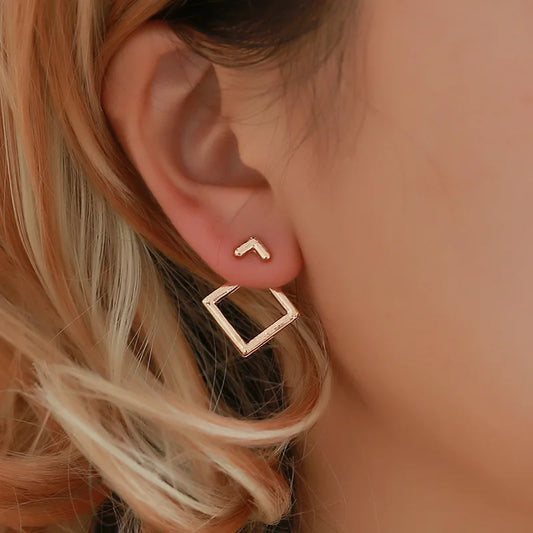 3D Geometric Earrings: Triangles & Squares
 - ModishWorld