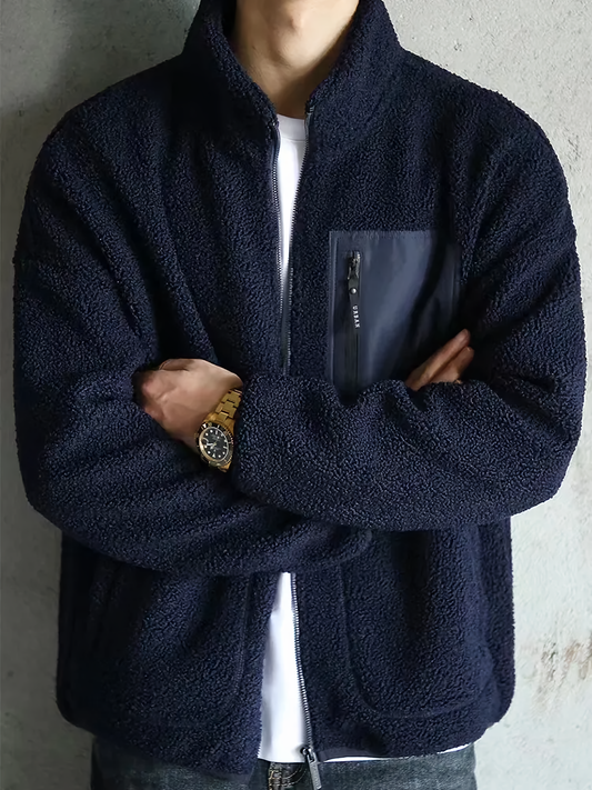 Warm Mens Zip Up Sweater Jacket - ModishWorld