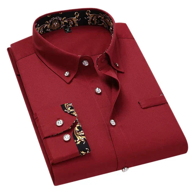 Classic Fit Dress Shirt with Contrast Trim
