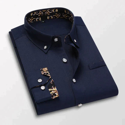 Classic Fit Dress Shirt with Contrast Trim