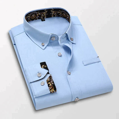 Classic Fit Dress Shirt with Contrast Trim