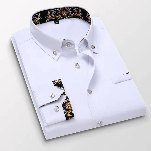 Classic Fit Dress Shirt with Contrast Trim