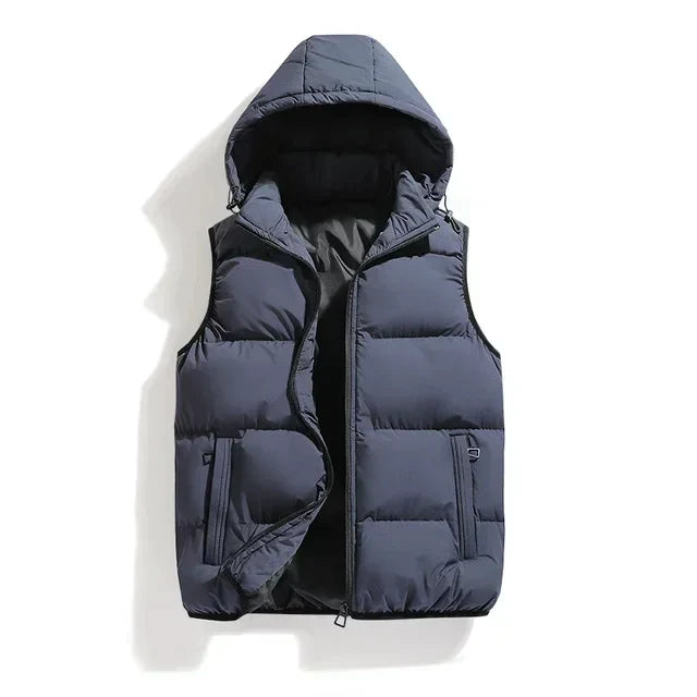 Men's Quilted Hooded Vest