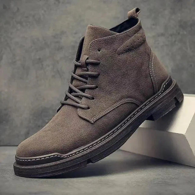 Men's Leather Hiking Boots - Waterproof Lace Up Boots - ModishWorld