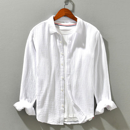 Relaxed Fit Casual Mens Long Sleeve Shirt - ModishWorld