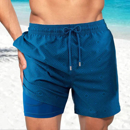 Moisture Wicking Athletic Swim Trunks for Men