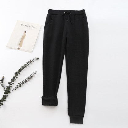 Ladies Warm Jogger Pants - Elastic Waist Trousers