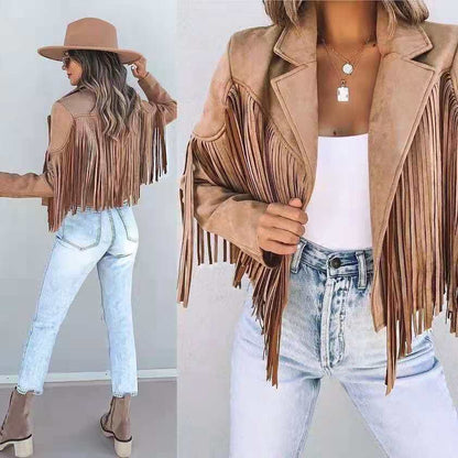 Short Faux Leather Biker Jacket for Women - ModishWorld