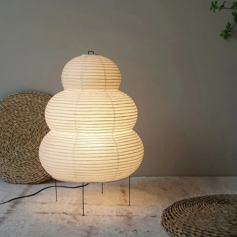 Rustic Paper Shade Table Lamp