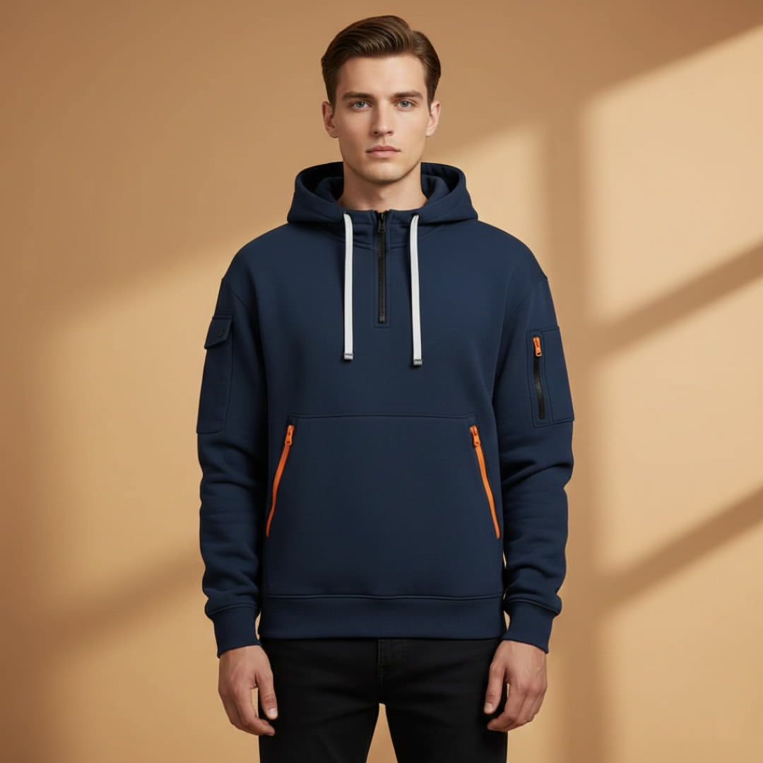 Men's Zip Up Hoodie with Pockets