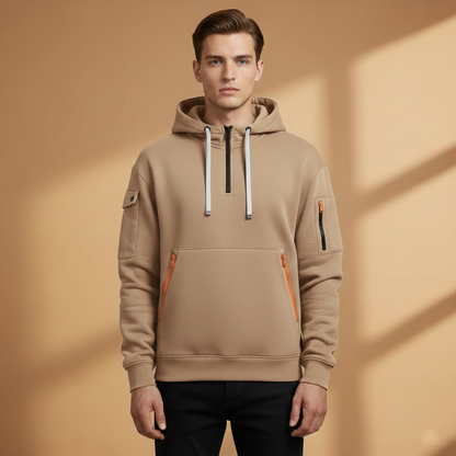 Men's Zip Up Hoodie with Pockets