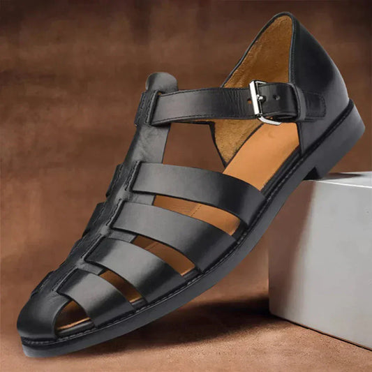 Classic Brown Leather Sandals for Men - ModishWorld
