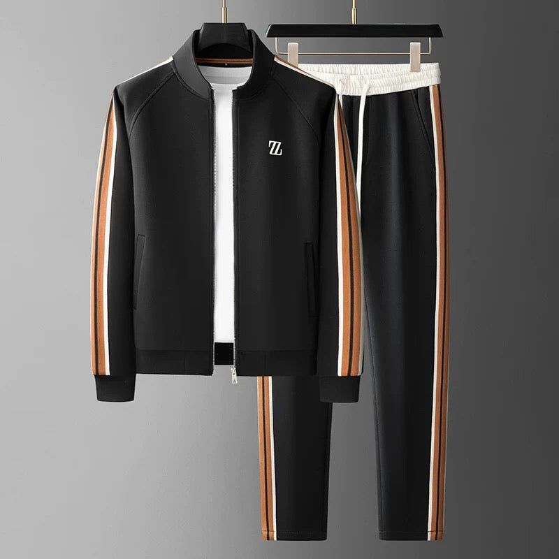 Men's Fashionable 2 Piece Athletic Tracksuit Set