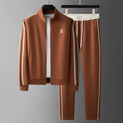 Men's Fashionable 2 Piece Athletic Tracksuit Set