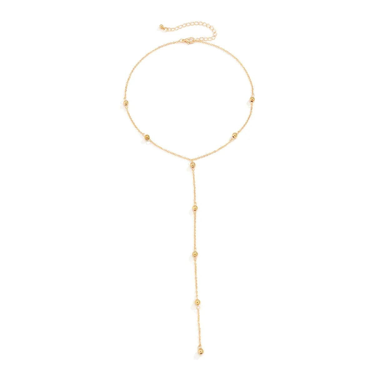 Adjustable Delicate Gold Lariat Pendant Necklace for Women
 - ModishWorld