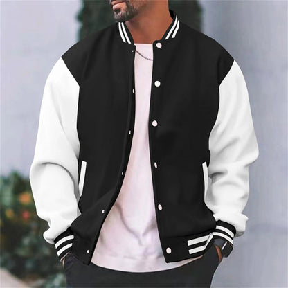 Men's Vintage Snap Button Bomber Jacket - ModishWorld