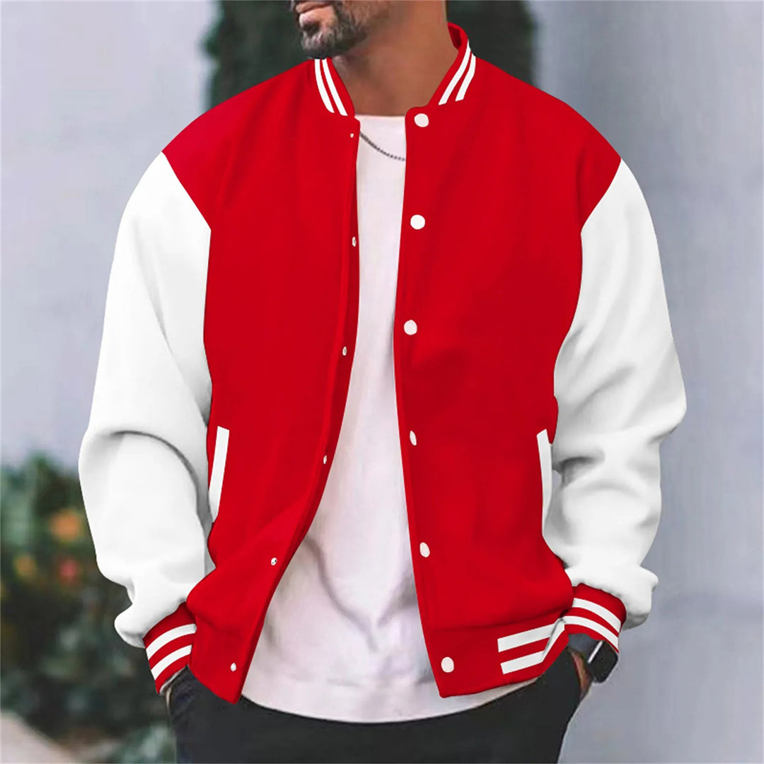 Men's Vintage Snap Button Bomber Jacket