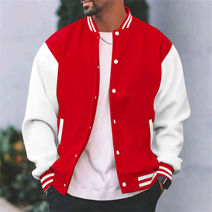 Men's Vintage Snap Button Bomber Jacket