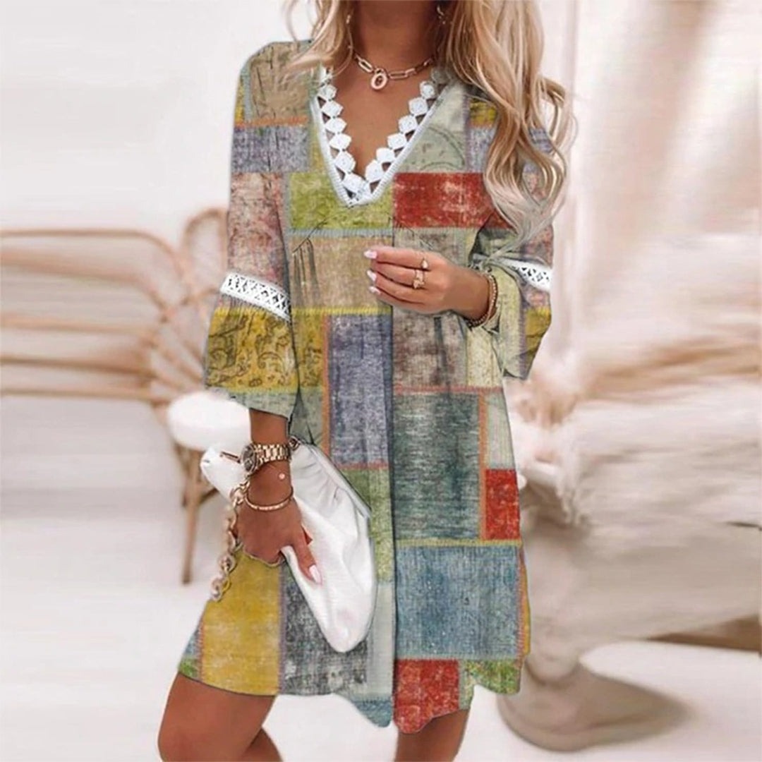 Fashionable Floral Print Women's Dress