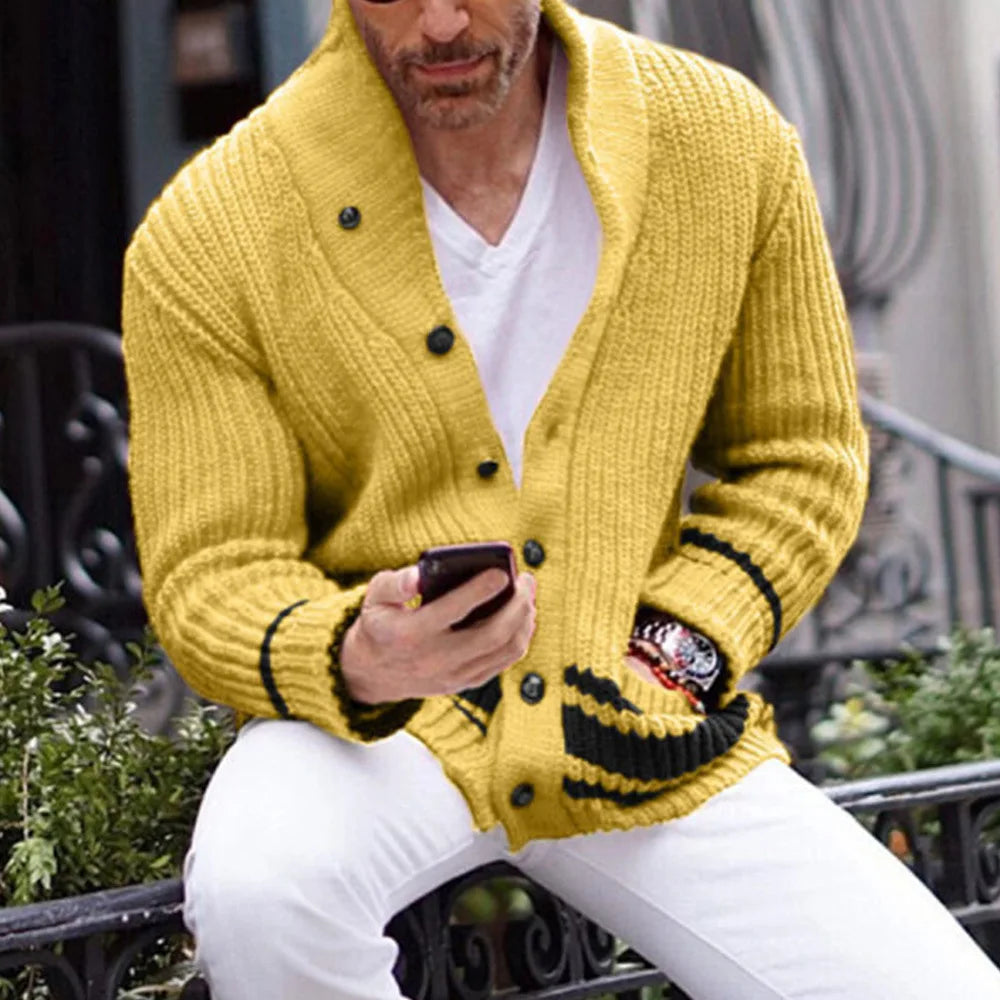 Men's Open Front Cardigan Sweater