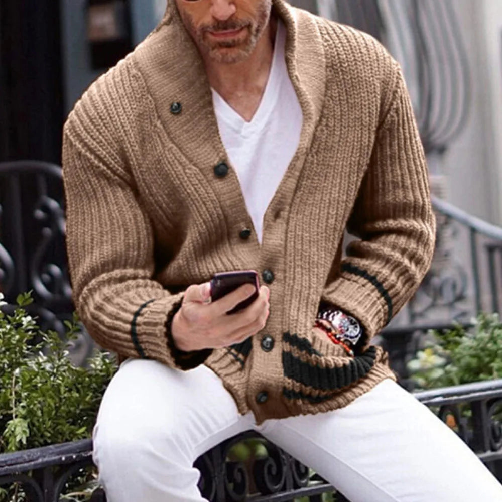 Men's Open Front Cardigan Sweater