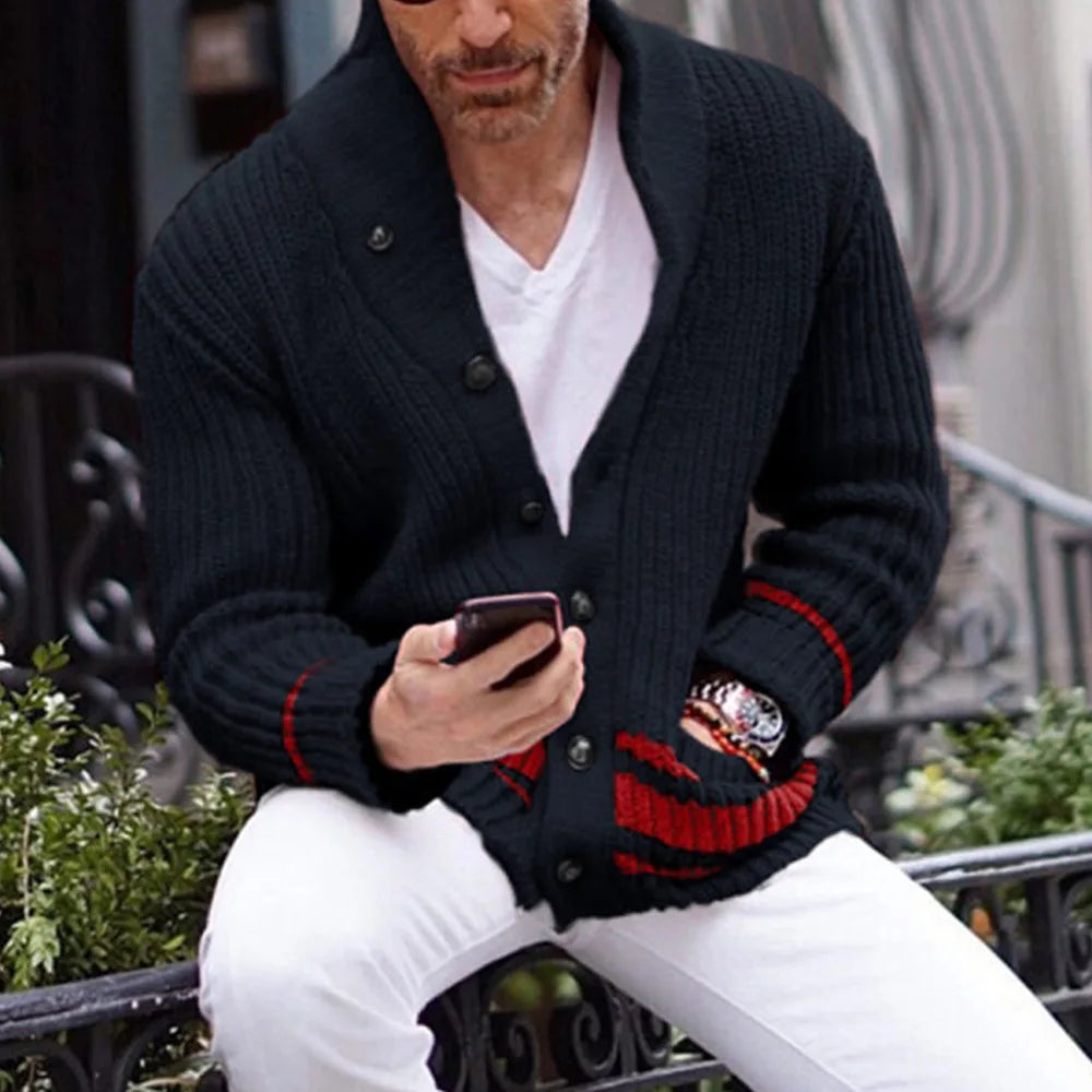 Men's Open Front Cardigan Sweater