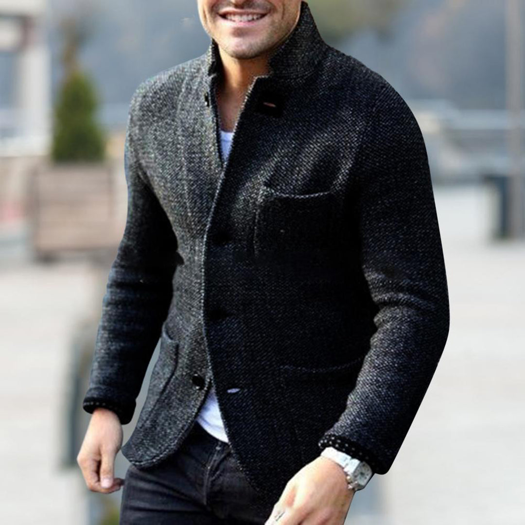 Warm Crew Neck Knit Cardigan Sweater - ModishWorld