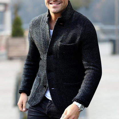 Warm Crew Neck Knit Cardigan Sweater - ModishWorld