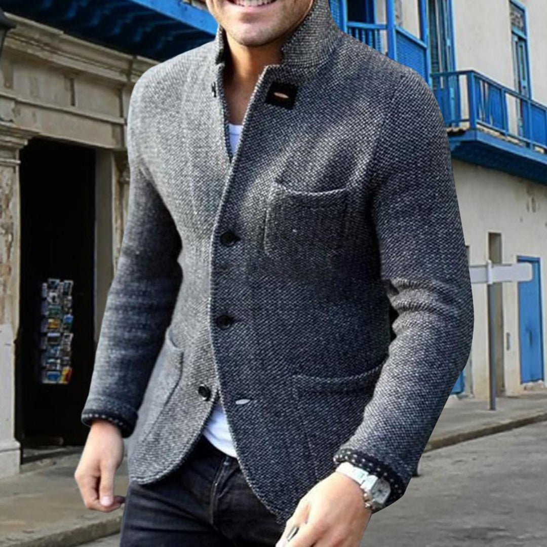 Warm Crew Neck Knit Cardigan Sweater