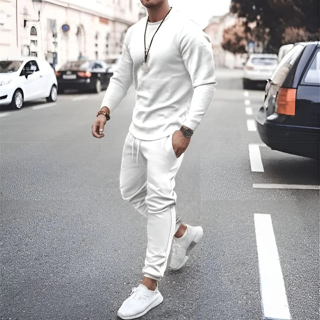 Cozy Men's Crew Neck Sweater Pant Set