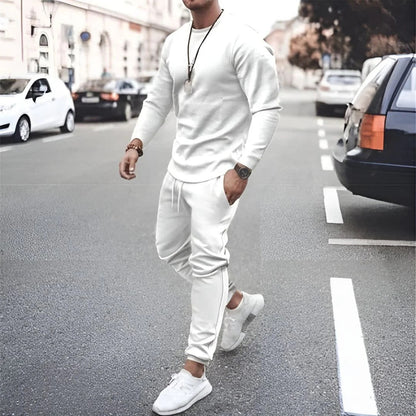 Cozy Men's Crew Neck Sweater Pant Set