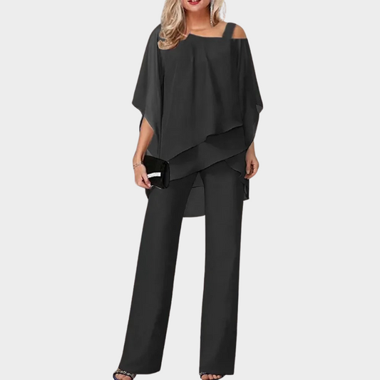 Chic Ladies' Cold Shoulder 2-Piece Outfit - Modish World