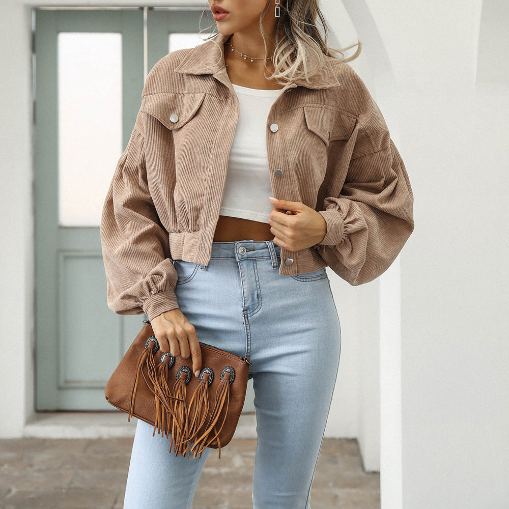 Relaxed Fit Distressed Denim Women's Jacket