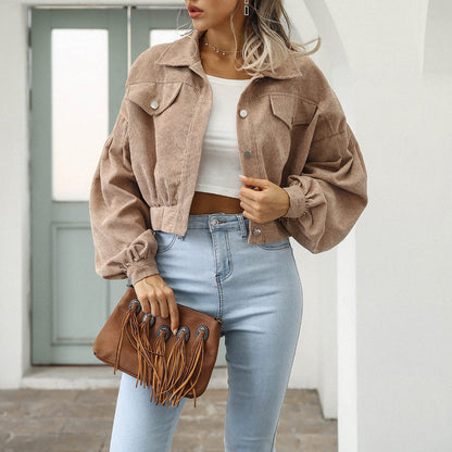 Relaxed Fit Distressed Denim Women's Jacket
