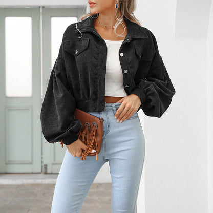 Relaxed Fit Distressed Denim Women's Jacket