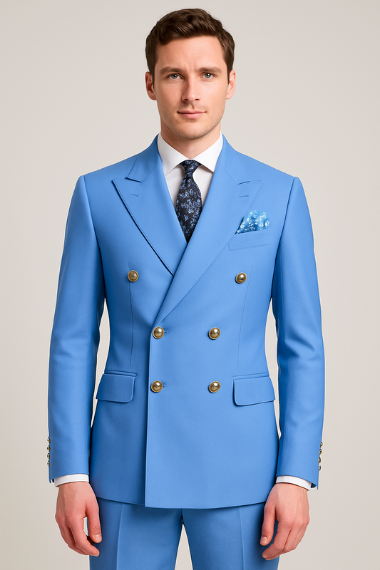 Classic Men's 2 Piece Double Breasted Suit - Modish World