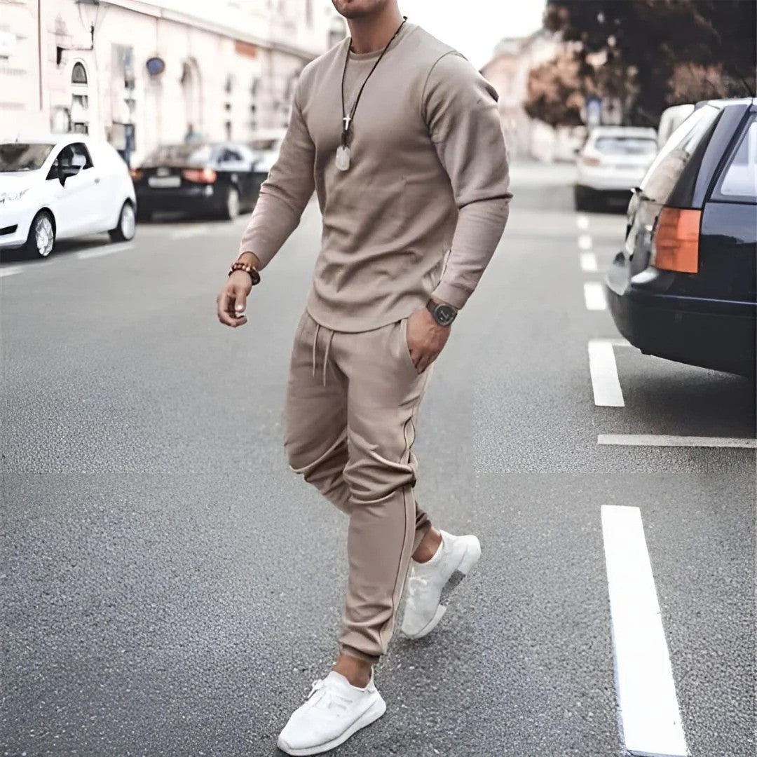 Cozy Men's Crew Neck Sweater Pant Set