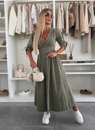 Classic Casual Blue Jeans Dress - ModishWorld