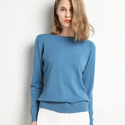 Women's Soft Crew Neck Cashmere Sweater