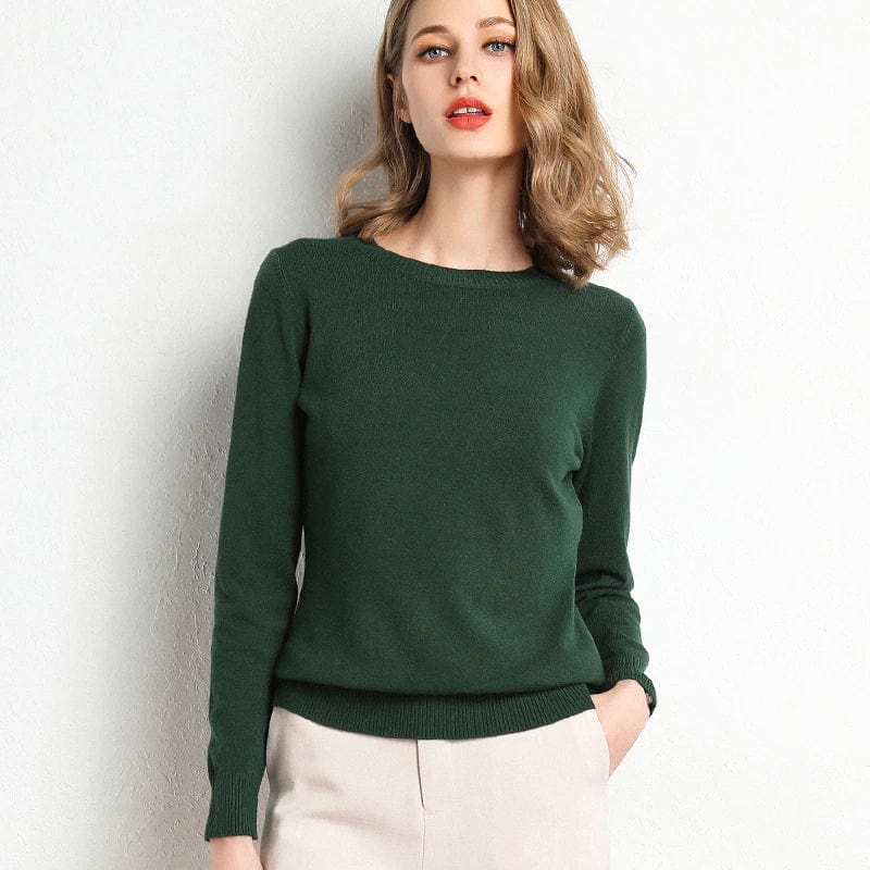 Women's Soft Crew Neck Cashmere Sweater
